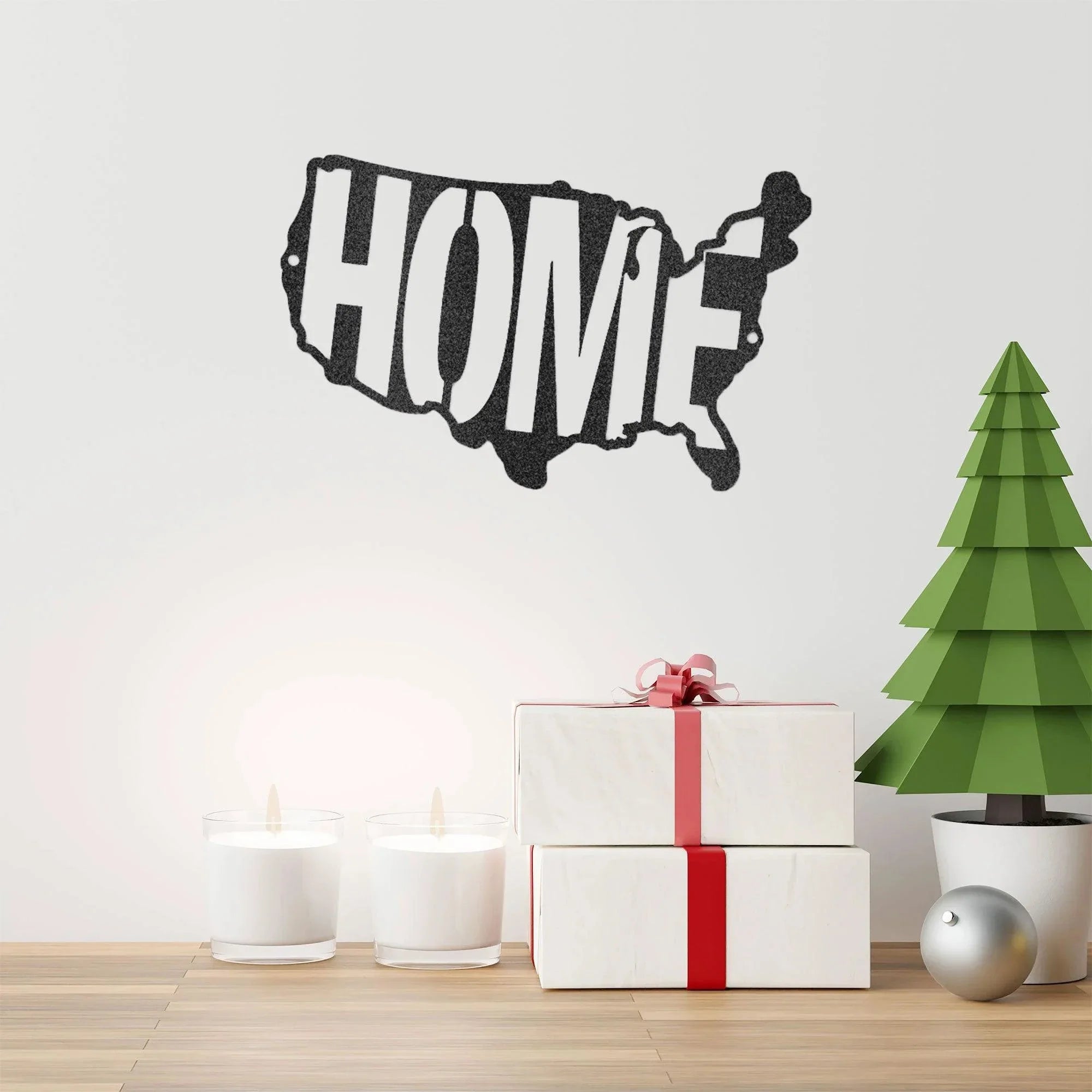 USA Home Indoor Outdoor Steel Wall Sign