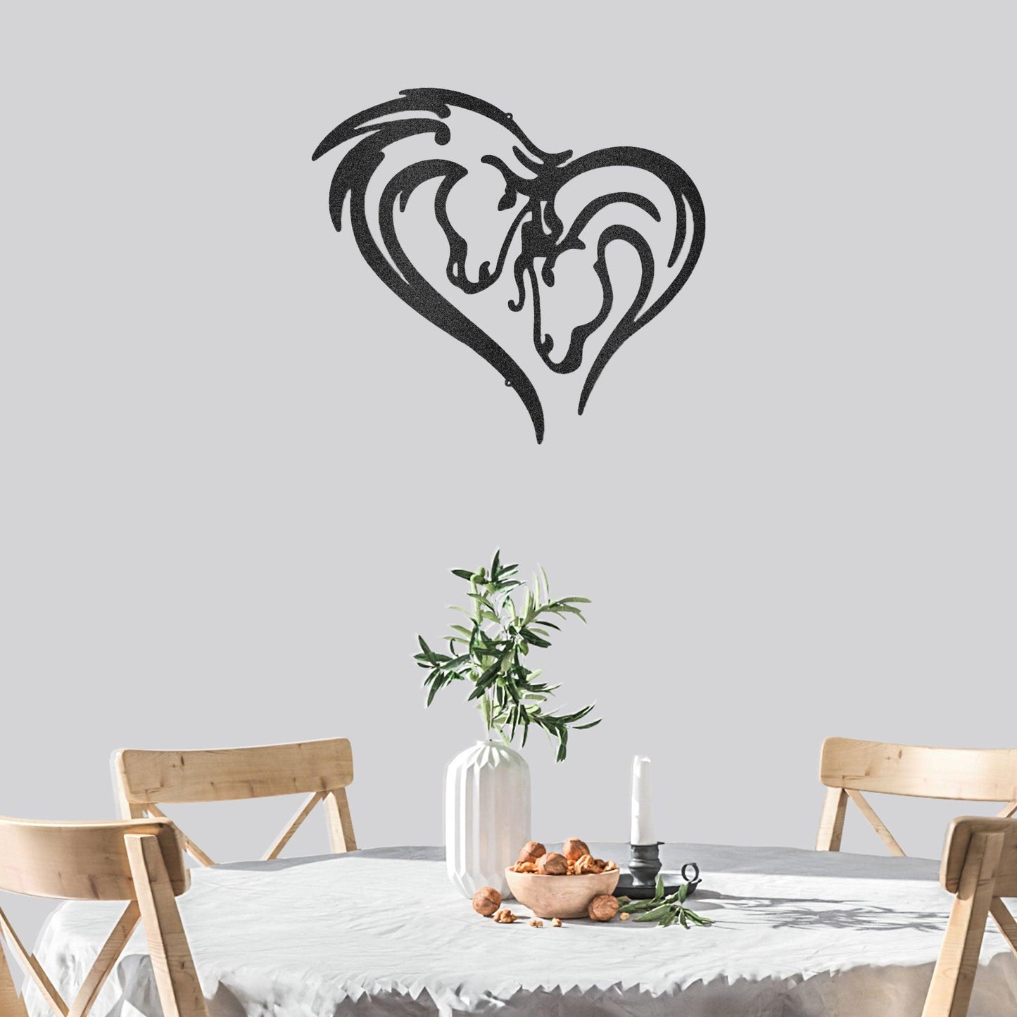 Horse Love Steel Wall Sign - Mallard Moon Gift Shop