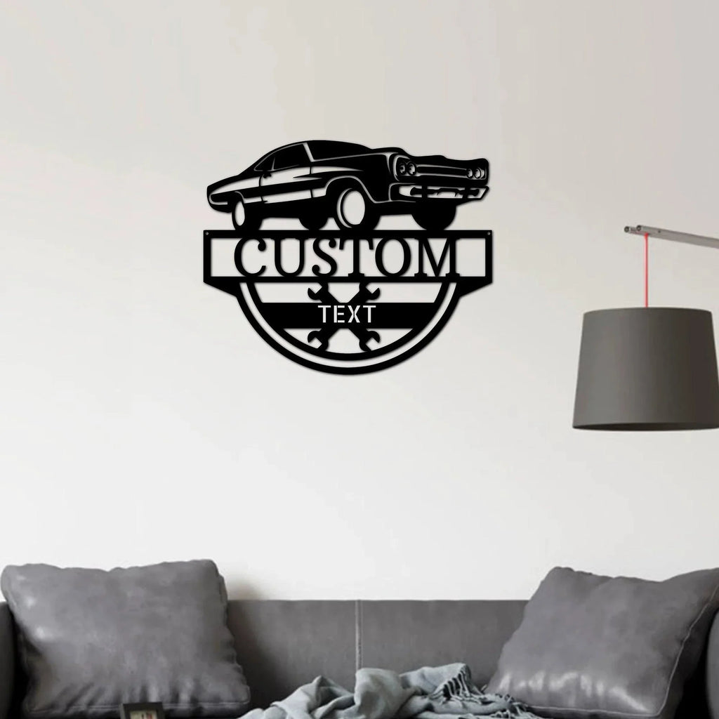 Timeless Car Custom Name Metal Wall Art