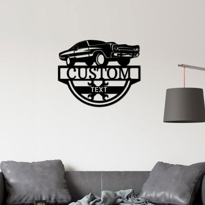 Timeless Car Custom Name Metal Wall Art - Mallard Moon Gift Shop