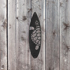 Surfboard Sea Turtle Indoor Outdoor Steel Wall Sign
