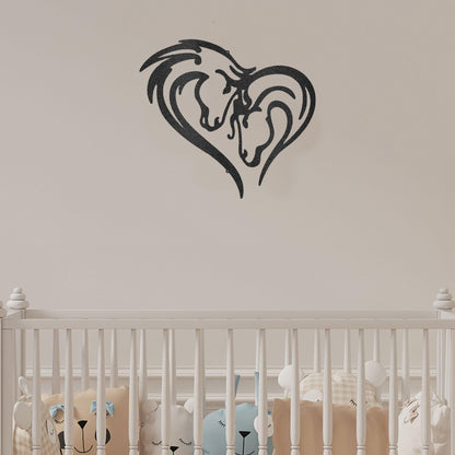 Horse Love Steel Wall Sign - Mallard Moon Gift Shop