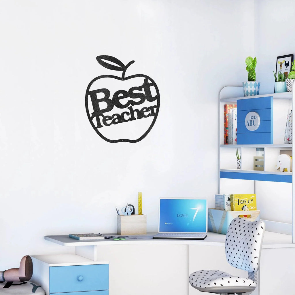 Best Teacher Apple Indoor Outdoor Steel Wall Sign