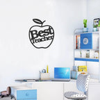 Best Teacher Apple Indoor Outdoor Steel Wall Sign