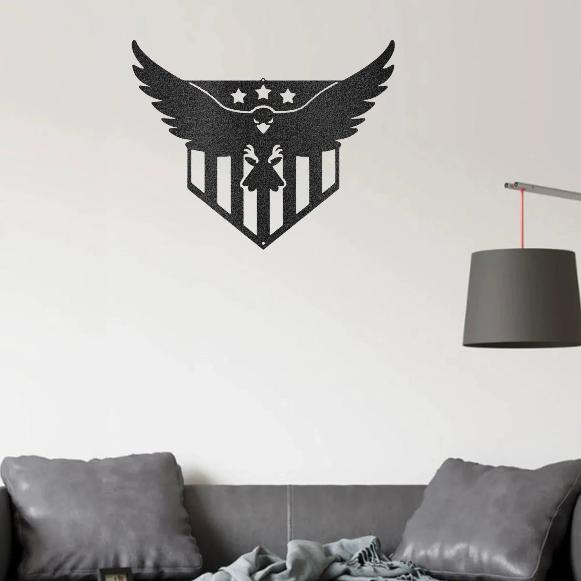 Swooping Eagle Patriotic Indoor Outdoor Steel Wall Sign