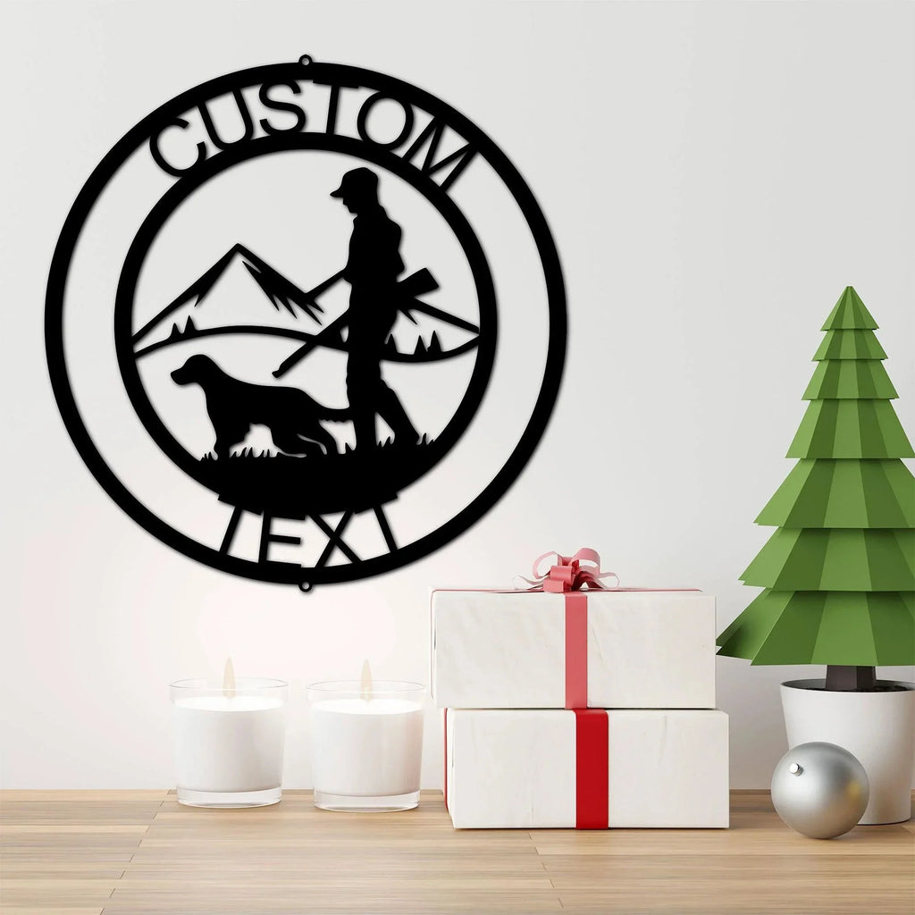 The Hunter Personalized Monogram Indoor Outdoor Steel Wall Sign