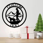 The Hunter Personalized Monogram Indoor Outdoor Steel Wall Sign