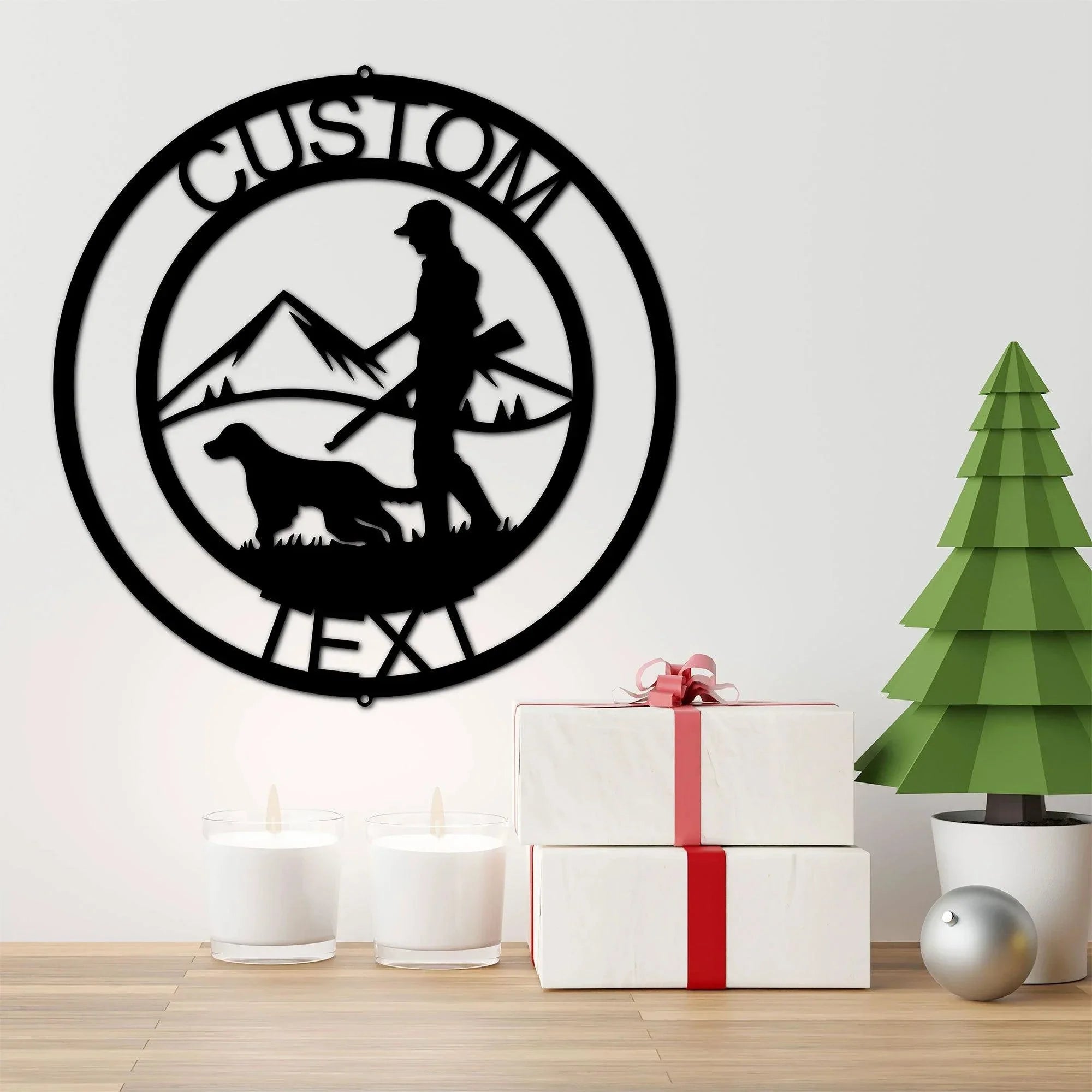 The Hunter Personalized Monogram Indoor Outdoor Steel Wall Sign