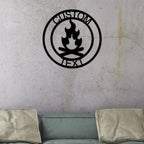 Campfire Custom Monogram Indoor Outdoor Steel Wall Sign Metal Art Home Décor