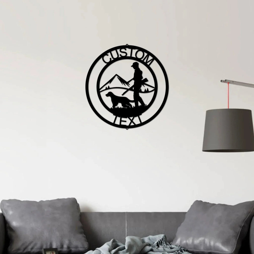 The Hunter Personalized Monogram Indoor Outdoor Steel Wall Sign