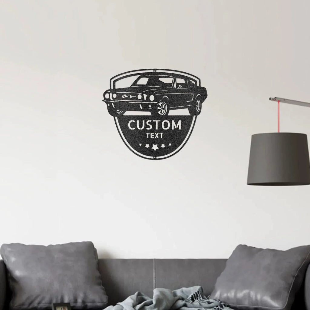 Classic Sports Car Shop Personalized Indoor Outdoor Steel Wall Sign