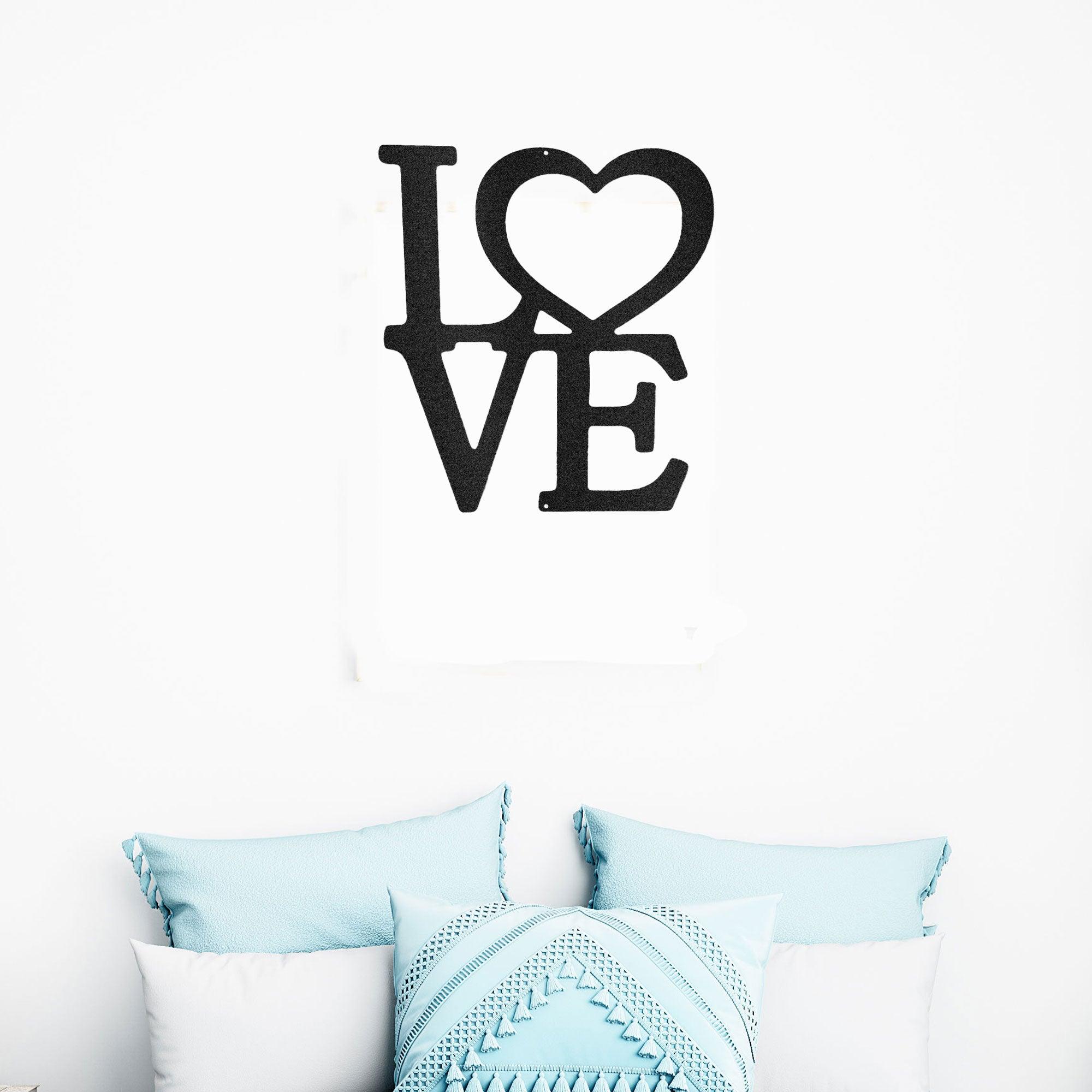 Classic Love Steel Wall Sign - Mallard Moon Gift Shop