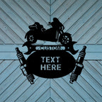 Trike Motorcycle Mechanic Custom Monogram Indoor Outdoor Steel Sign
