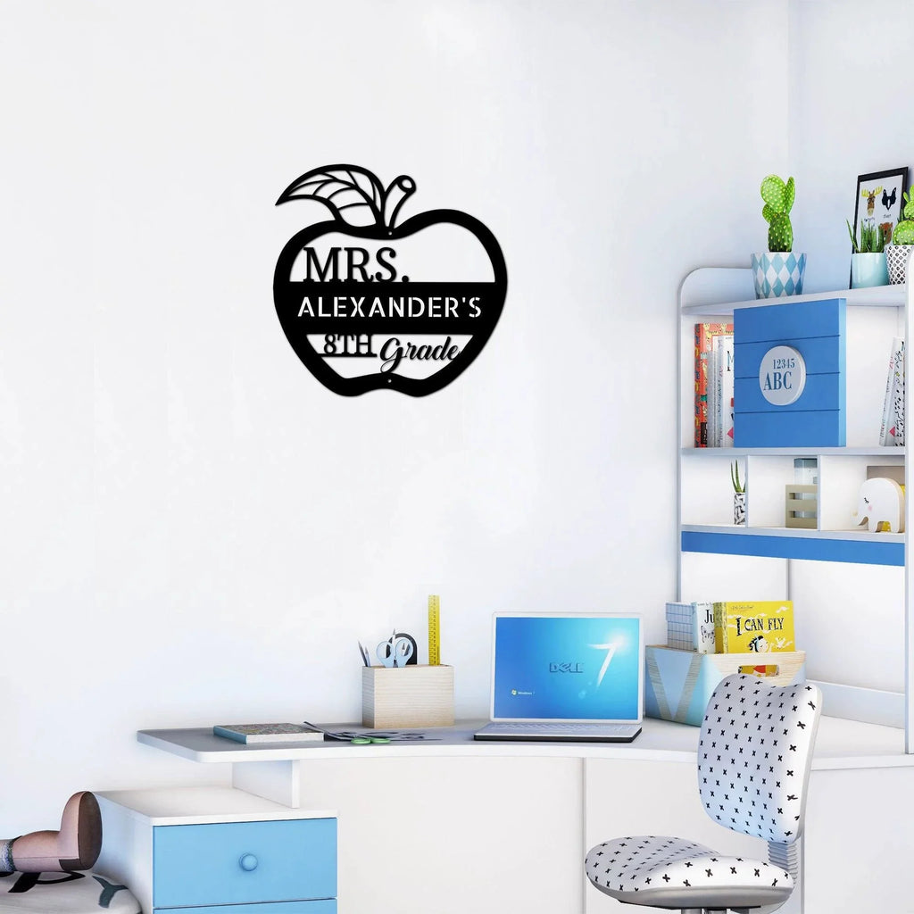 Teacher Appreciation Personalized Classroom Metal Art Wall Sign