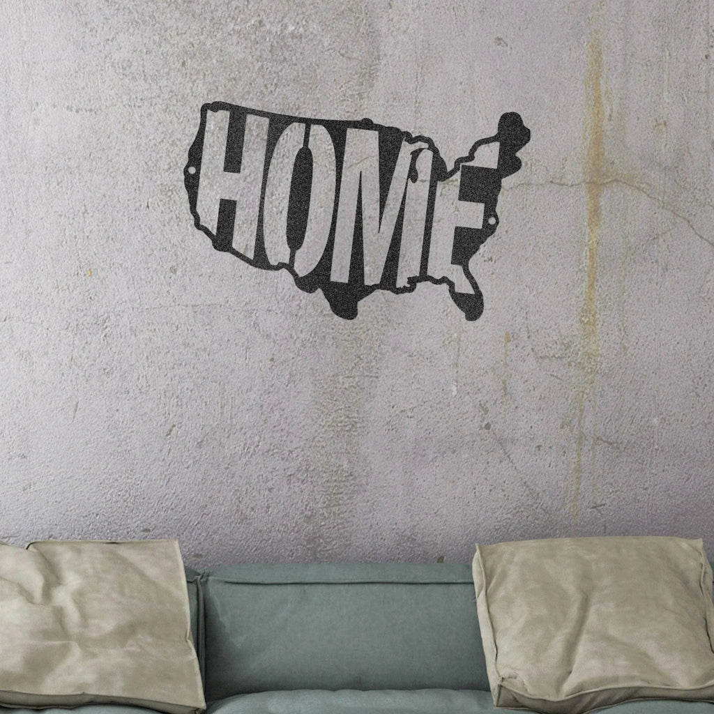 USA Home Indoor Outdoor Steel Wall Sign