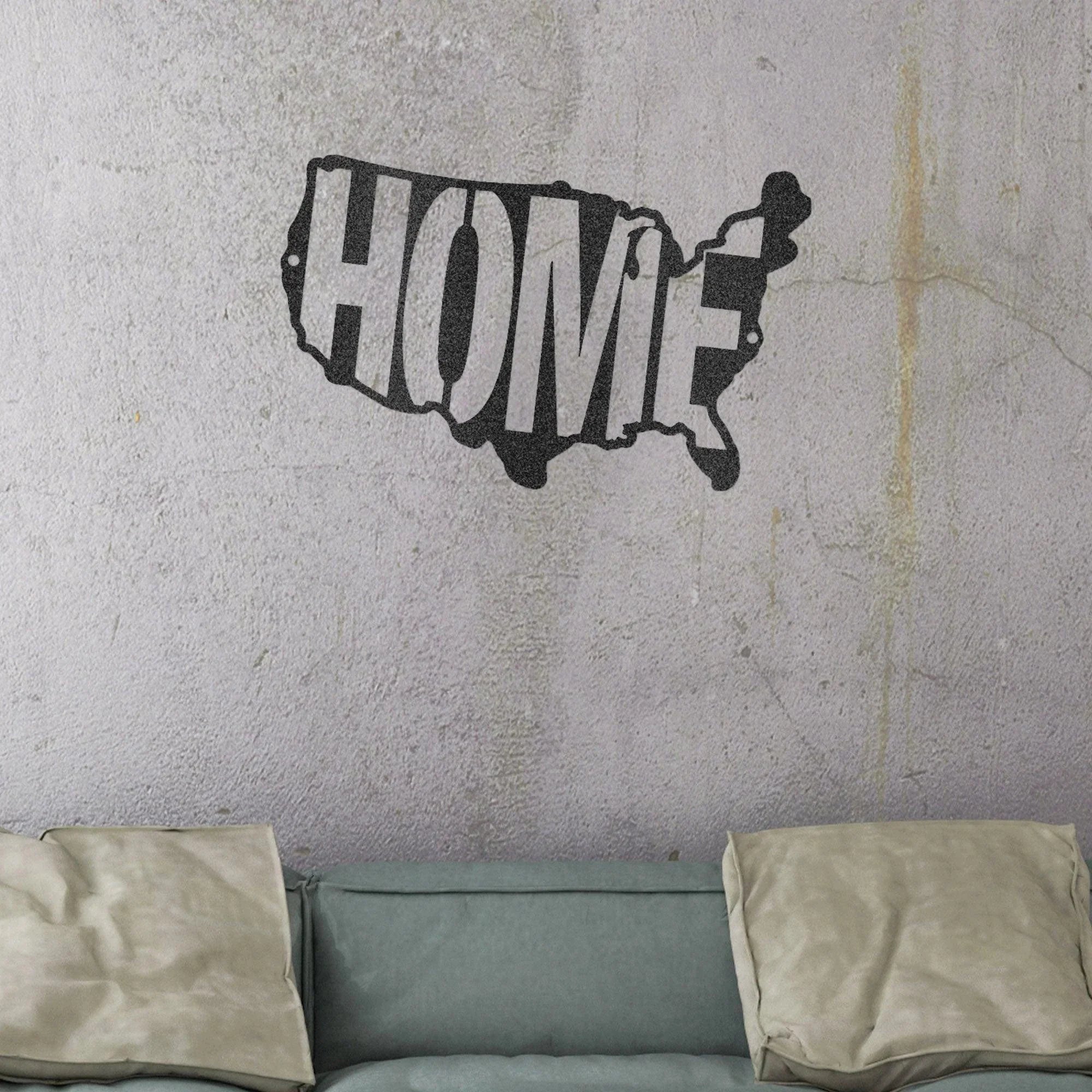 USA Home Indoor Outdoor Steel Wall Sign