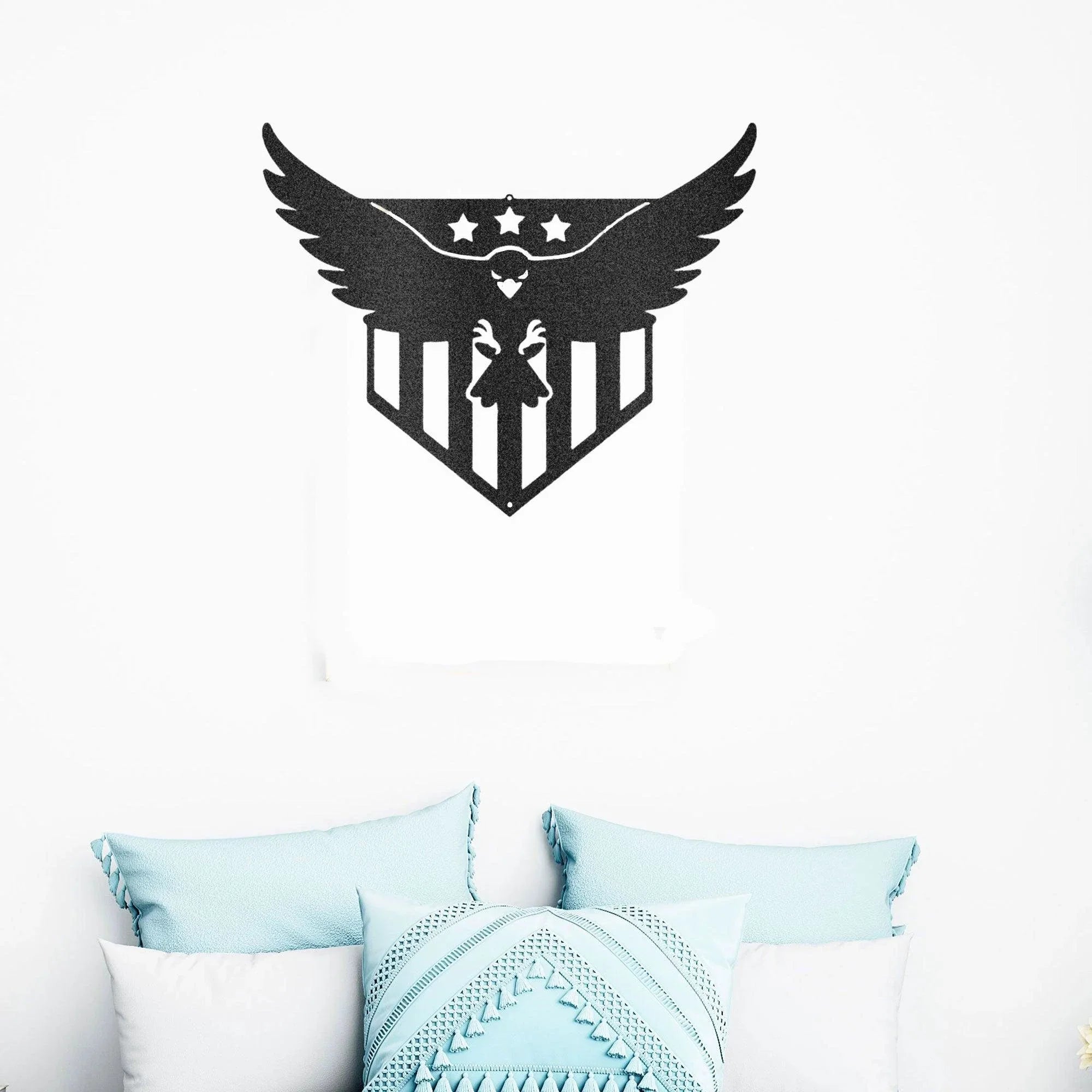 Swooping Eagle Patriotic Indoor Outdoor Steel Wall Sign