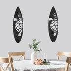 Surfboard Sea Turtle Indoor Outdoor Steel Wall Sign