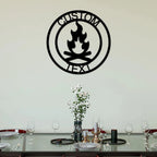 Campfire Custom Monogram Indoor Outdoor Steel Wall Sign Metal Art Home Décor