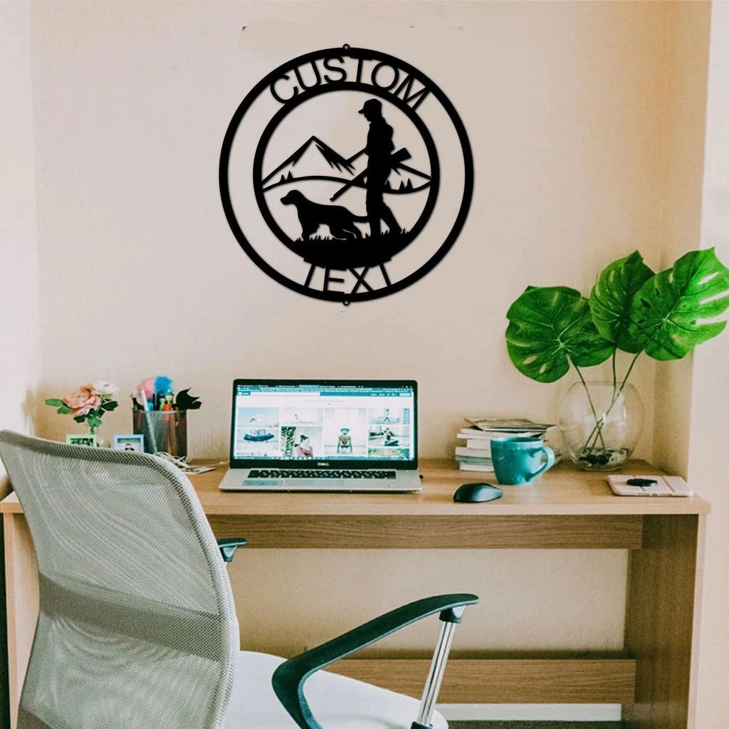 The Hunter Personalized Monogram Indoor Outdoor Steel Wall Sign