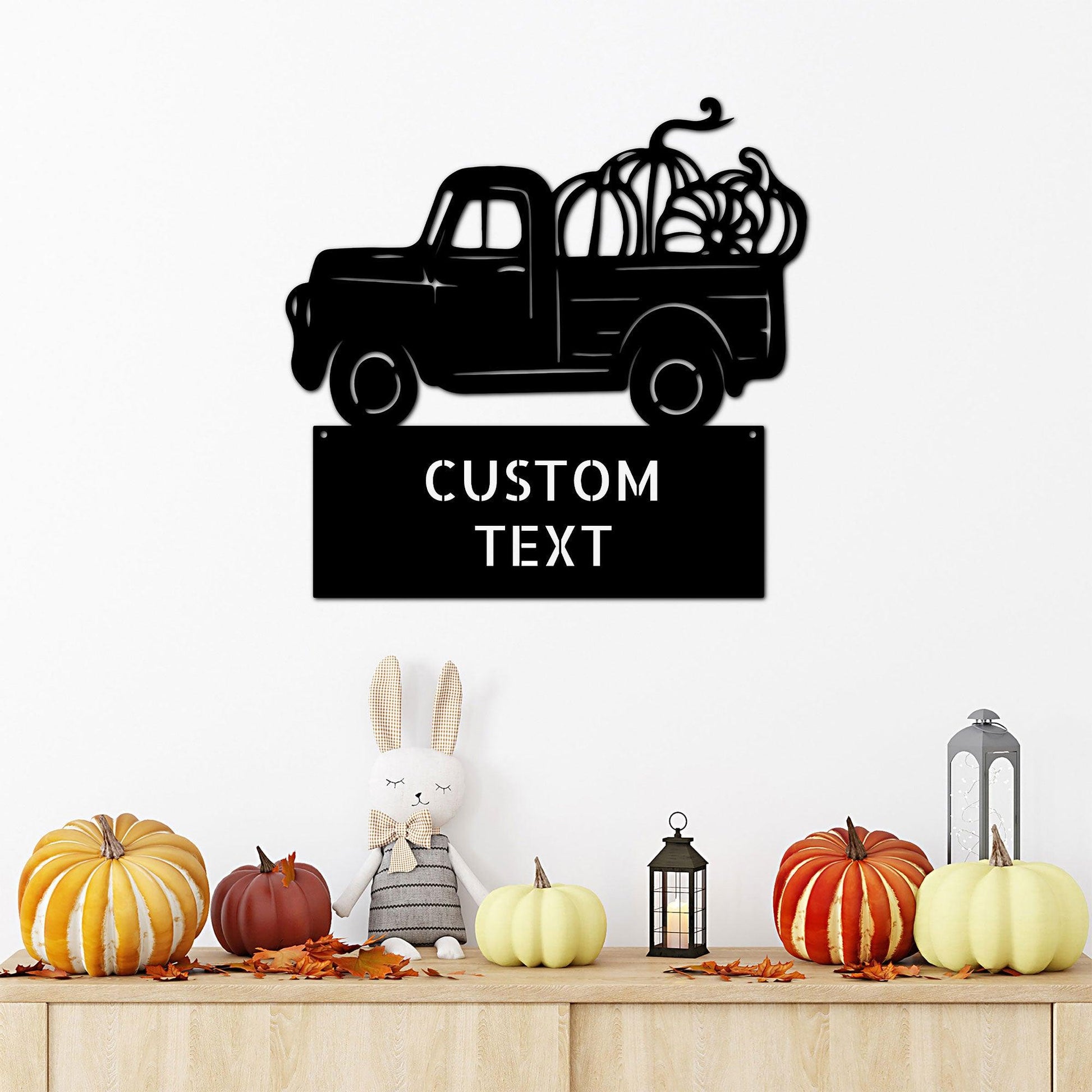 Country Truck Custom Monogram Indoor Outdoor Steel Wall Sign - Mallard Moon Gift Shop