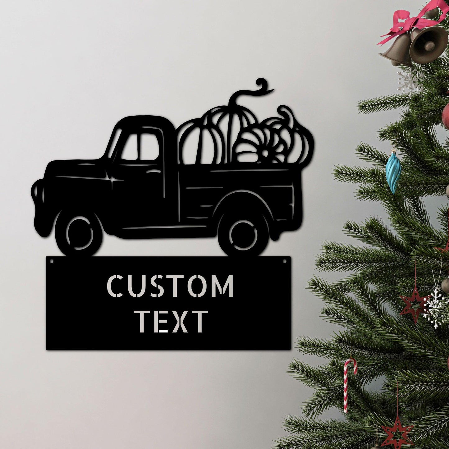 Country Truck Custom Monogram Indoor Outdoor Steel Wall Sign - Mallard Moon Gift Shop