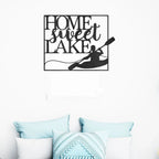 Kayaking Home Sweet Lake Indoor Outdoor Steel Wall Sign