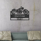 Motorcycle Shop Custom Name Indoor Outdoor Steel Wall Sign