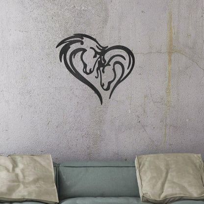 Horse Love Steel Wall Sign - Mallard Moon Gift Shop