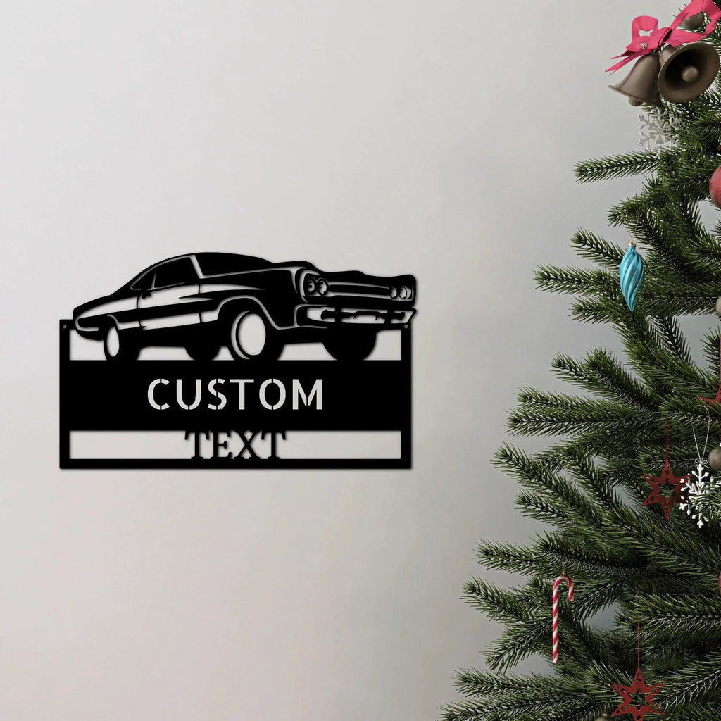 Classic Muscle Car Personalized Indoor Outdoor Steel Wall Sign