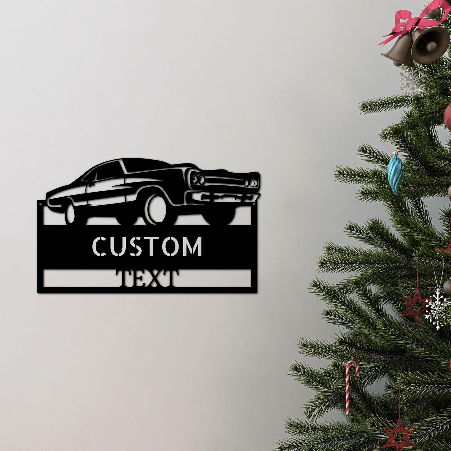 Classic Muscle Car Personalized Indoor Outdoor Steel Wall Sign - Mallard Moon Gift Shop
