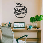 Best Teacher Apple Indoor Outdoor Steel Wall Sign