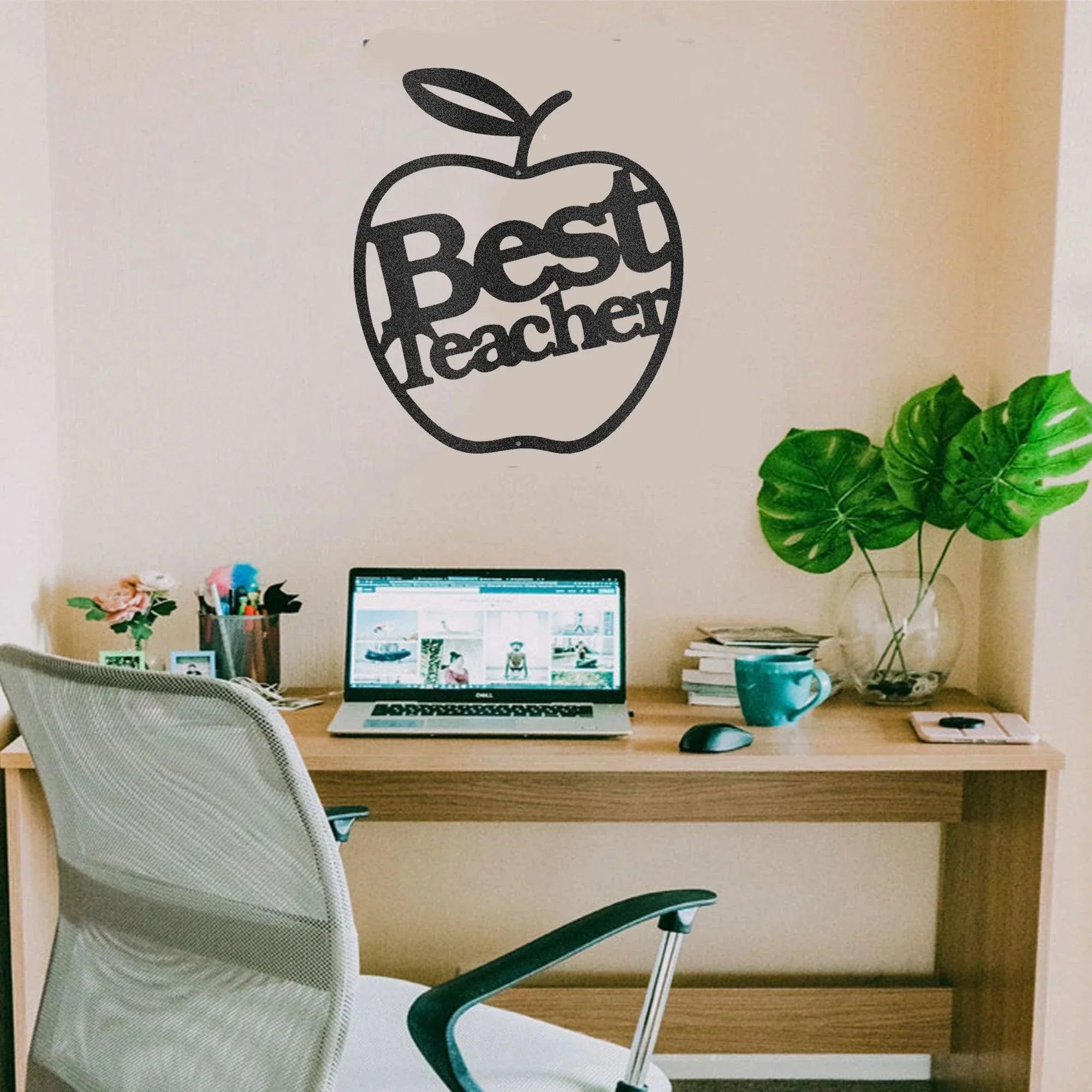 Best Teacher Apple Indoor Outdoor Steel Wall Sign