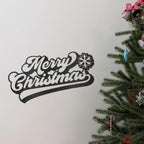 Classic "Merry Christmas" Metal Wall Sign - Bring Holiday Cheer to Any Room