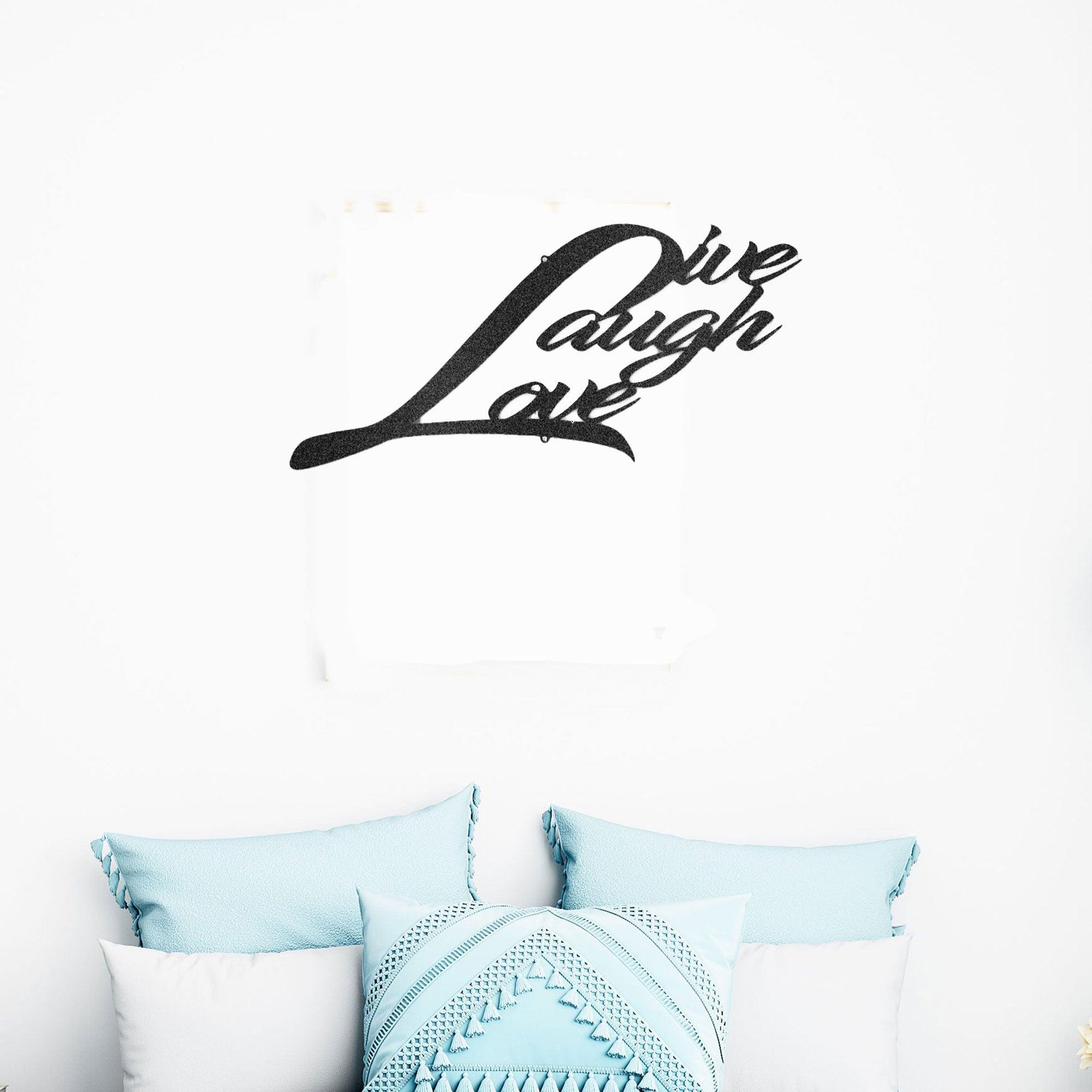 Live Laugh Love Indoor Outdoor Steel Sign Wall Art - Mallard Moon Gift Shop