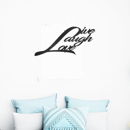 Live Laugh Love Indoor Outdoor Steel Sign Wall Art - Mallard Moon Gift Shop
