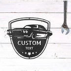 Classic Car Restoration Master Custom Name Indoor Outdoor Steel Wall Sign