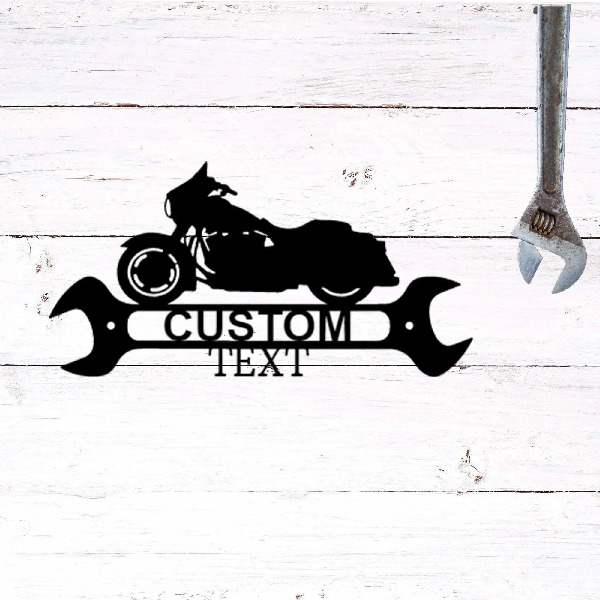 Personalized Motorcycle Indoor Outdoor Steel Wall Sign Art