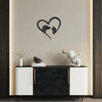 Pet Love Dog and Cat Heart Indoor Outdoor Steel Sign