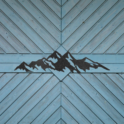 Mountain Ridge Indoor Outdoor Steel Wall Sign Art - Mallard Moon Gift Shop