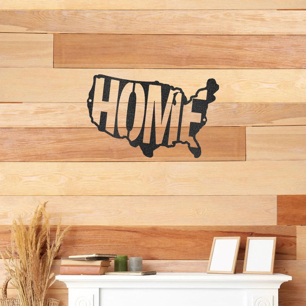 USA Home Indoor Outdoor Steel Wall Sign