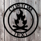 Campfire Custom Monogram Indoor Outdoor Steel Wall Sign Metal Art Home Décor