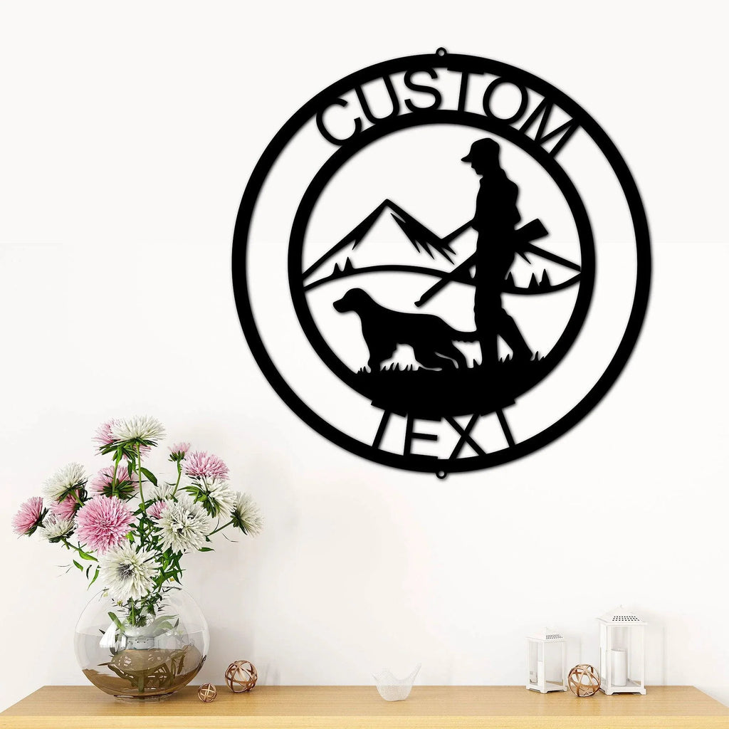 The Hunter Personalized Monogram Indoor Outdoor Steel Wall Sign