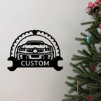 Personalized Classic Car Monogram Indoor Outdoor Steel Wall Sign