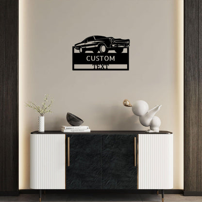 Classic Muscle Car Personalized Indoor Outdoor Steel Wall Sign - Mallard Moon Gift Shop