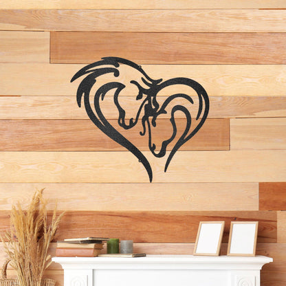 Horse Love Steel Wall Sign - Mallard Moon Gift Shop