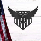Swooping Eagle Patriotic Indoor Outdoor Steel Wall Sign
