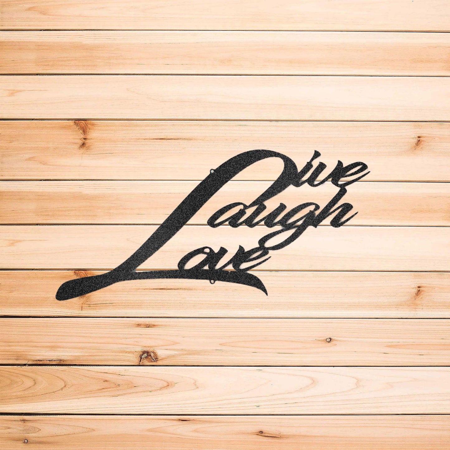 Live Laugh Love Indoor Outdoor Steel Sign Wall Art - Mallard Moon Gift Shop
