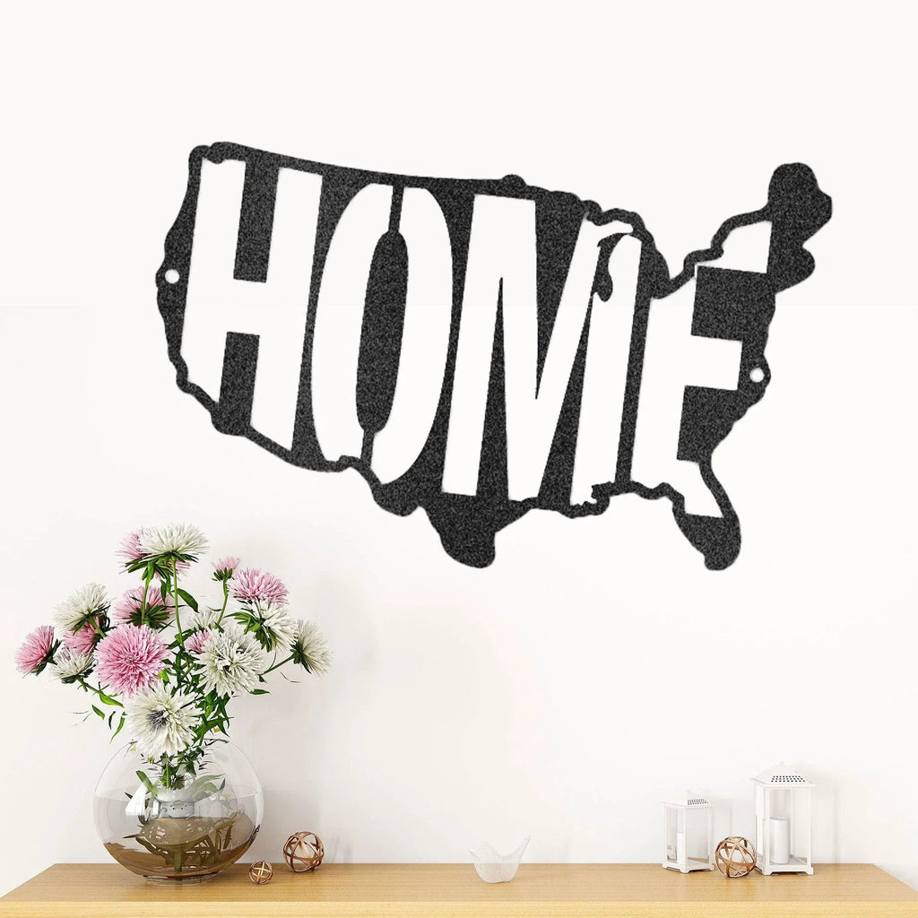 USA Home Indoor Outdoor Steel Wall Sign