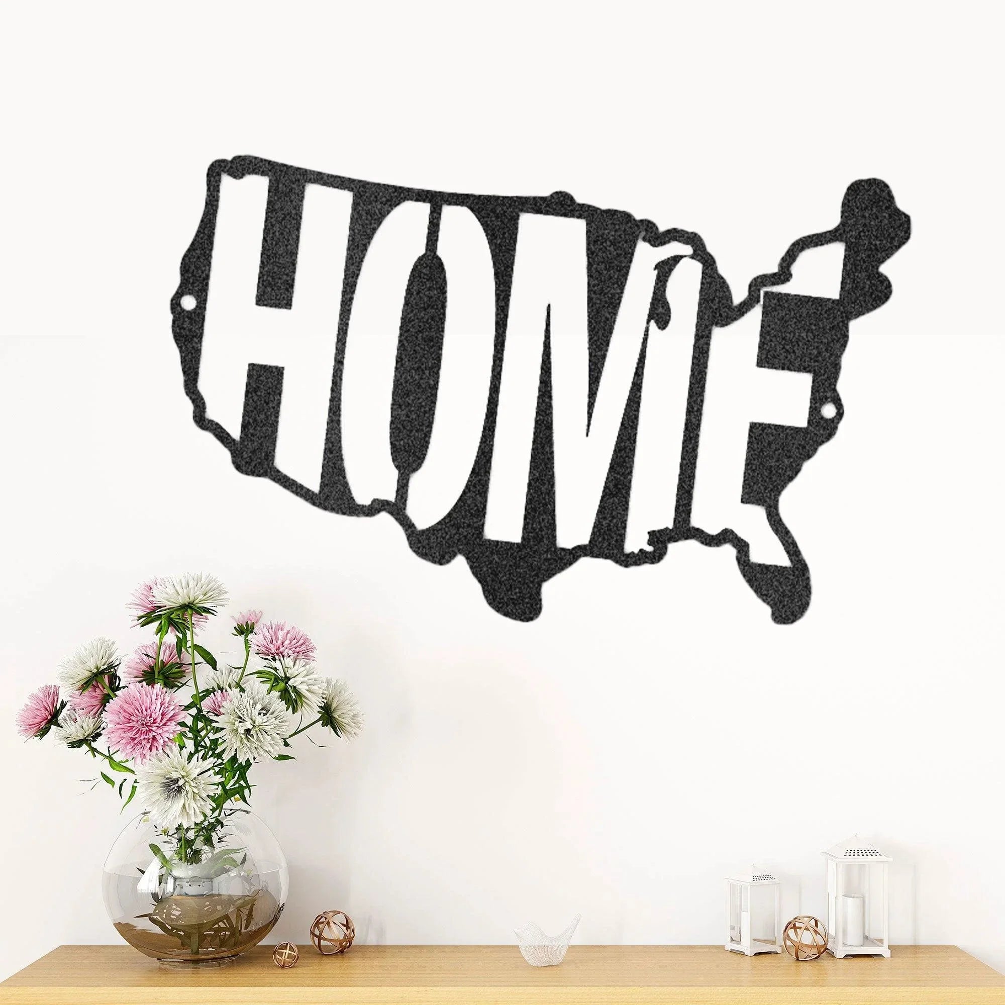 USA Home Indoor Outdoor Steel Wall Sign